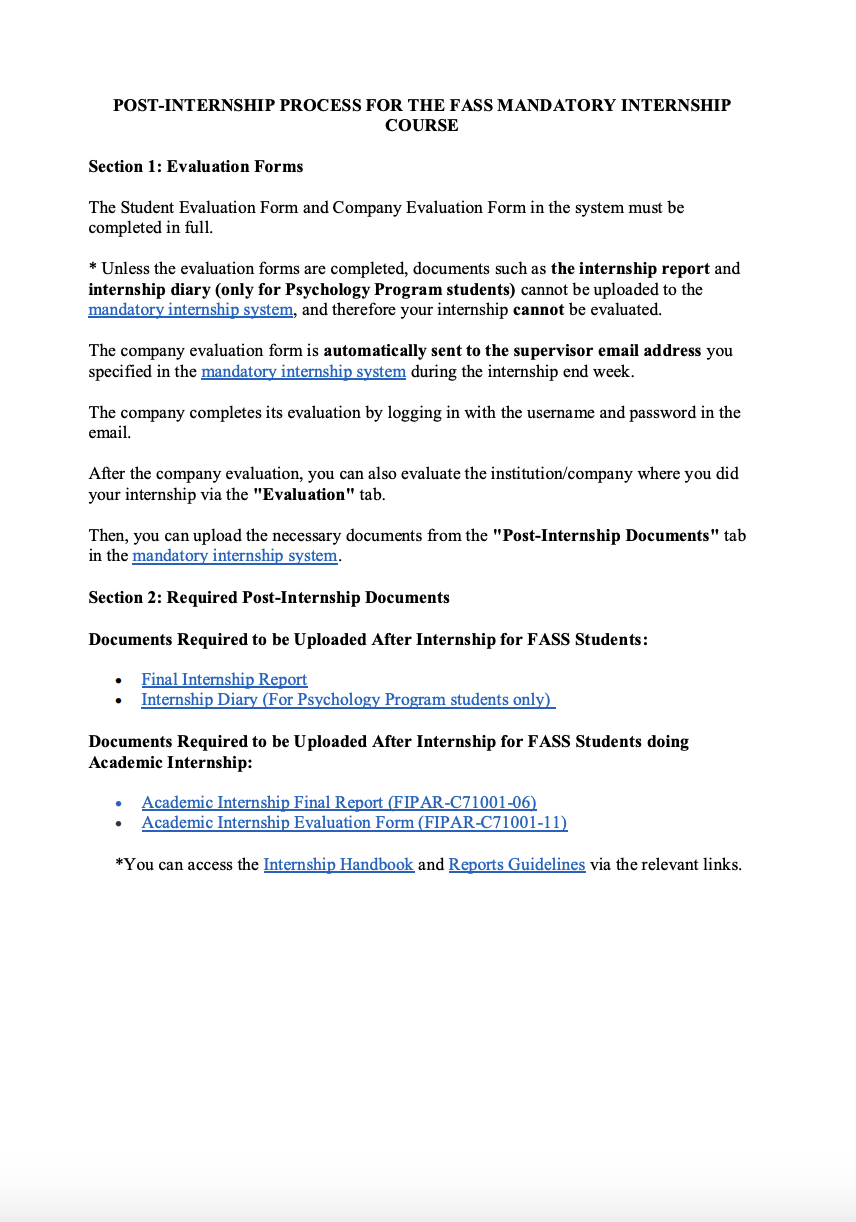 When and How to Register for the Mandatory Internship